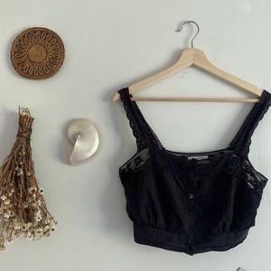Urban outfitters prairie lace crop top